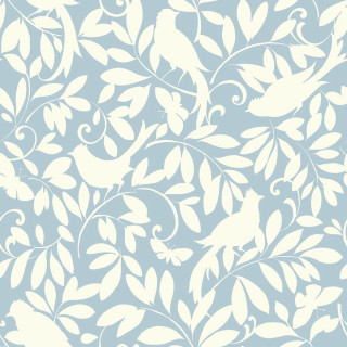 Blue white wallpaper bird leaves - wallpaper free wallpaper