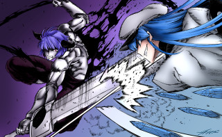 Cartoon woman man blue hair - a cartoon of a woman free wallpaper