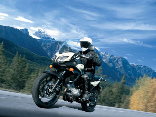 Man motorcycle road forest mountain - mountain range free wallpaper