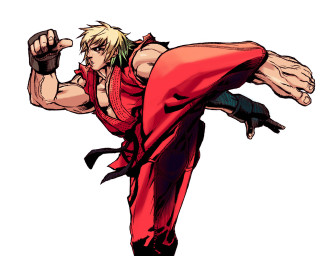 Man red kick fist up - his fist free wallpaper