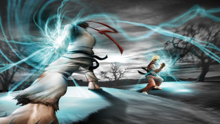 Woman white dress man white - spooky free wallpaper