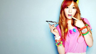 Woman cat ears holding butterfly - a cat ear free wallpaper