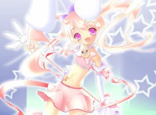 Cartoon girl pink outfit white - hint of yayoi kasuma free wallpaper