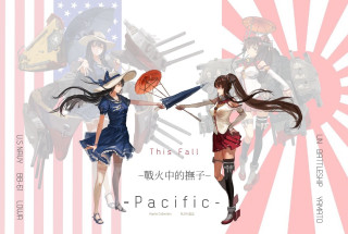Anime girls basketball american flag - a basketball in front free wallpaper