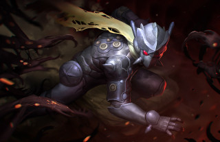 Cartoon demon character fantasy illustration - flame free wallpaper