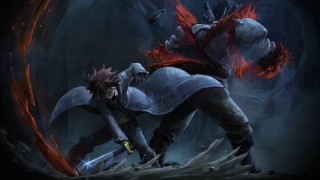 Man sword dark cave flames - a dark cave free wallpaper
