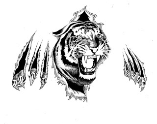 Tiger wings demon tail fangs - ed roth free wallpaper
