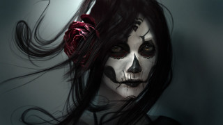 Woman makeup rose hair artistic 3 - bastien lecouffedeharme free wallpaper