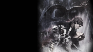 Star wars movie poster wall - side of a wall free wallpaper