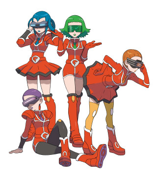 Anime girls red outfits boots - their hipss free wallpaper