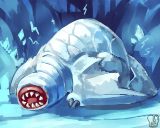 Plastic shark mouth open teeth - concept art free wallpaper