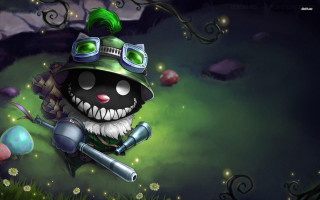 Dom qwek green hat goggles - green hair holding free wallpaper
