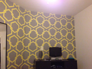 Room desk pattern tv stand - geometric shape free wallpaper