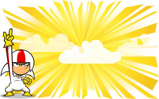Cartoon character sword sunburst background - sun free wallpaper