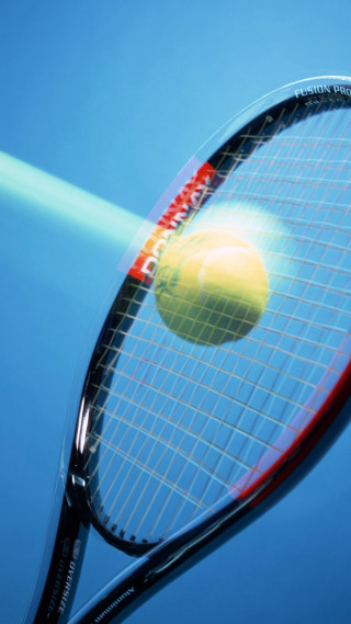 Tennis racket tennis ball back - against free wallpaper