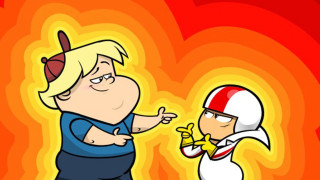 Cartoon character held fire scene - cliff childs free wallpaper