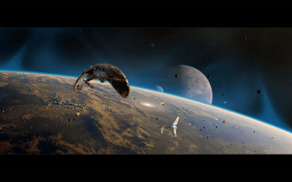 Space station planet satellite system - a space station free wallpaper
