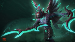 Demon sword glowing eyes stylized - image of a demon free wallpaper
