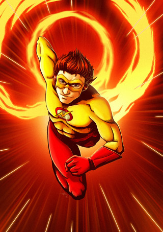 Cartoon character flying fireball ring - heroic free wallpaper