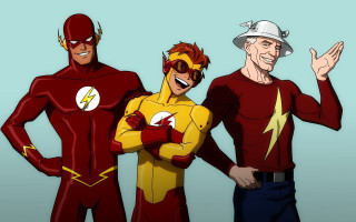 Men costume hats blue background - a flash logo free wallpaper