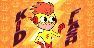 Cartoon character red mohawk yellow - animation free wallpaper