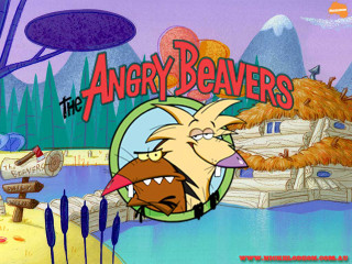 Angry beaver sign background animation - animated free wallpaper
