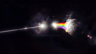 Rainbow light dark object sky - epic composition free wallpaper