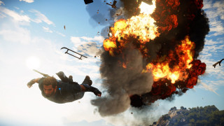 Man flying jet ski fireball - doc hammer free wallpaper