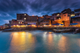 City water buildings night lights - cui bai free wallpaper