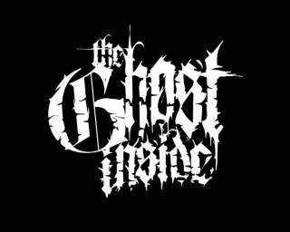Ghost logo black background white - white lettering free wallpaper