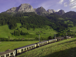 Train countryside mountain forest lush - a lush green countryside next free wallpaper