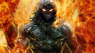 Demonic man flames demon face - a demonic looking man free wallpaper