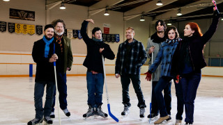Group people ice rink hands - an album cover free wallpaper