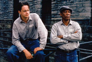 Two men sitting rail brick 2 - institutional free wallpaper
