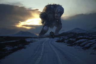 Large animal coming out of 2 - fantasy art free wallpaper