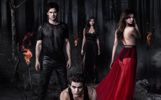 Group people forest fire red - else alfelt free wallpaper