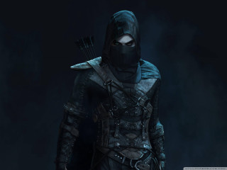 Man black outfit bow hood - a bow free wallpaper