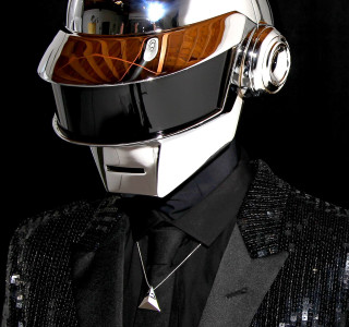 Man suit helmet headphones necklace - beeple free wallpaper