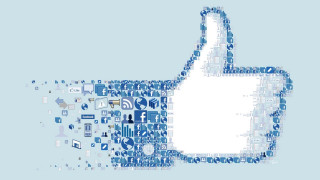 Thumbs up social icons blue 2 - professional digital art free wallpaper
