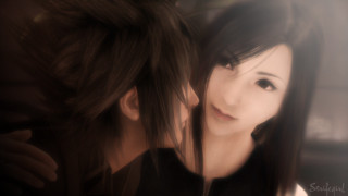 Woman man long hair smiling - a screenshot free wallpaper for desktop