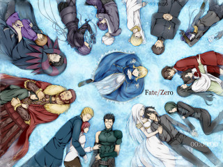 Diverse group colored hair clothes - a circle free wallpaper