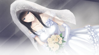 Woman white dress hat flowers - a white hat free wallpaper