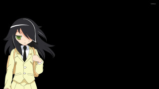 Woman yellow trench coat dark - long dark hair free wallpaper