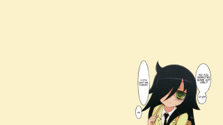 Cartoon character cat ears cat - her head and a cat tail free wallpaper