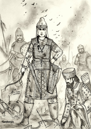 Medieval costume man armored group - a group of men free wallpaper