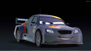 Cartoon character car dark background - pixar and disney animation free wallpaper