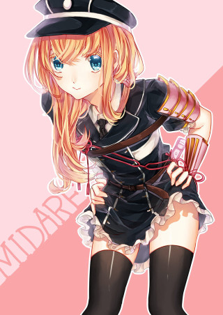 Girl sailor outfit hat sword - a pink background free wallpaper