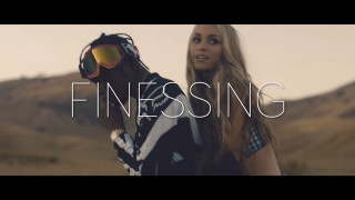 Woman backpack skis finessing mountain - felipe seade free wallpaper
