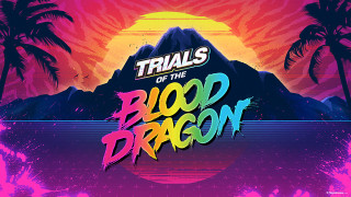 Blood dragon palm mountain trails - anton fadeev free wallpaper