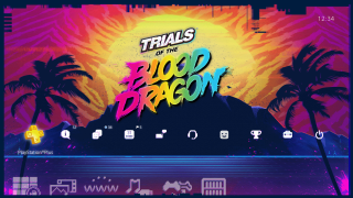 Trials blood dragon sunset palm - a sunset in the background free wallpaper